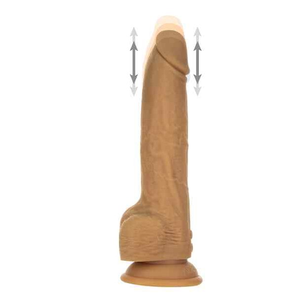 Naked Addiction Thrusting Dong with Remote Caramel 23cm