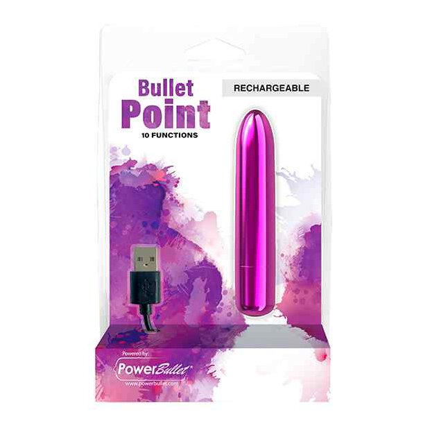 PowerBullet Bullet Point Vibrator 10 Functions Purple