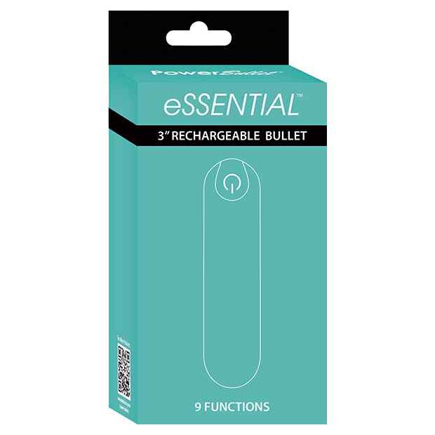 PowerBullet Essential Power Bullet Vibrator with Case 9 Functions Teal