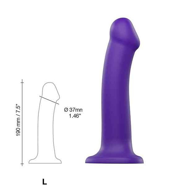 Strap-On-Me Semi-Realistic Dual Density Bendable Dildo Purple L