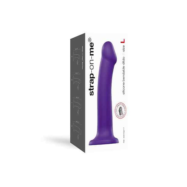 Strap-On-Me Semi-Realistic Dual Density Bendable Dildo Purple L