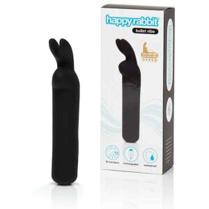 Happy Rabbit Rechargeable Vibrating Bullet Black