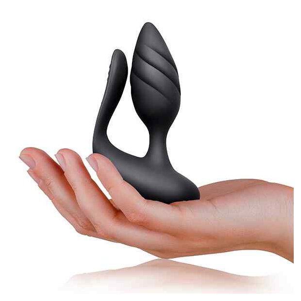 Rocks Off Cocktail Dual Motored Couples Toy Black