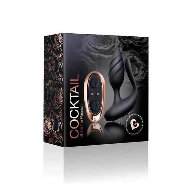 Rocks Off Cocktail Dual Motored Couples Toy Black